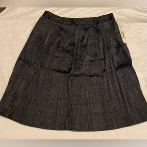 NWT Anne Klein Black A-Line Skirt